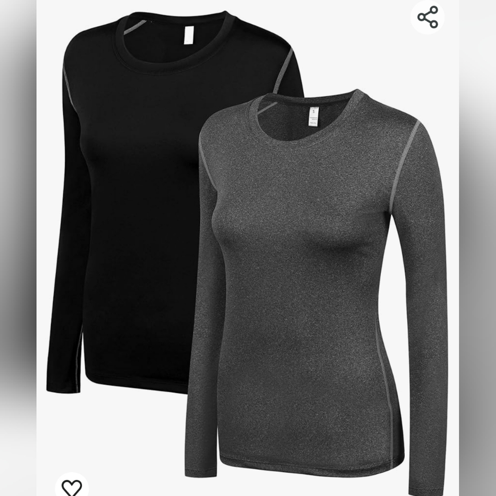 New‎ pack of 2 long sleeve compression tees